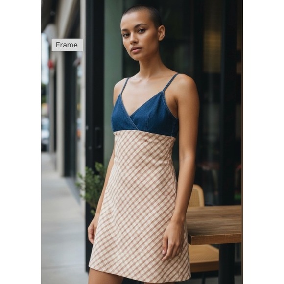 Aqua Blues Dresses & Skirts - Aqua Blues Vintage Y2K Plaid Denim‎ Mini Dress M